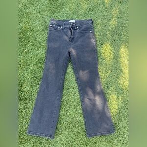 Madewell Dark Gray Flare Jeans